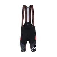 Santini Men\'s Tono Nat Pad Bib Shorts, Black/red, Medium