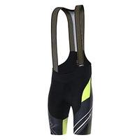 santini mens tono nat pad bib shorts blackyellow medium