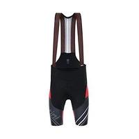 santini mens tono nat pad bib shorts blackred x large