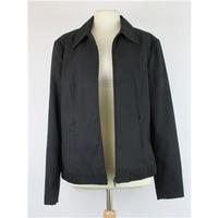 sara woman black casual jacket coat size 14