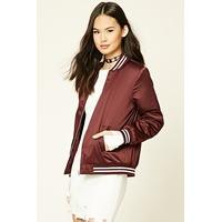 Satin Striped Bomber Jacket