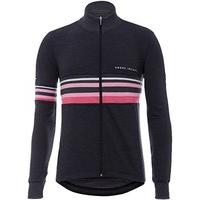 Santini Men\'s Giro D\'italia 2017 Maglia Nero Line Merino Full Zip Long Sleeve