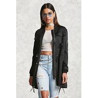 Satin Longline Bomber Jacket