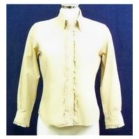 Sand cream fine needlecord fitted blouse Size XS