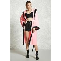 Satin Contrast Hooded Robe