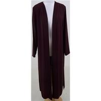 Satsuma: Size L Burgundy maxi length jacket