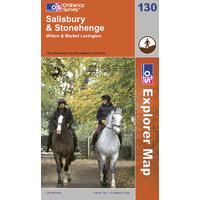 Salisbury & Stonehenge - OS Explorer Active Map Sheet Number 130