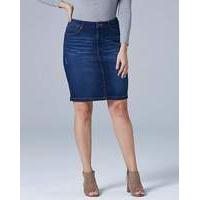 Sadie Stretch Denim Knee Length Skirt
