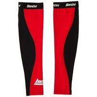 Santini Behot Arm And Leg Warmers - Black/red, Medium/large