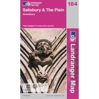 salisbury the plain os landranger active map sheet number 184