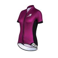 Santini Women\'s Gold Aero Short Sleeve Jersey - Purple, X-large