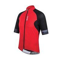 santini fs94375coolz cool zero short sleeve jersey red x large