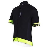 santini 365 mens sleek 2 aero short sleeve jersey yellow x large