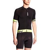 santini 365 mens sleek 2 aero short sleeve jersey yellow medium