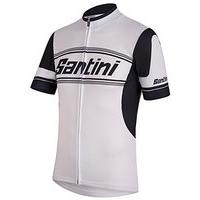 Santini 365 Men\'s Tau Short Sleeve Jersey - White, X-large