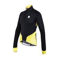 Santini Fashion Beta Wind Stopper Jacket - Black/yellow, Small