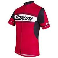 Santini Sp94275taucl Tau Short Sleeve Jersey - Red, X-large