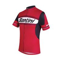 santini sp94275taucl tau short sleeve jersey red large