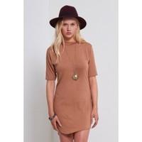 Samantha High Neck 3/4 Sleeve Bodycon Dress