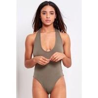 Sara Halter Neck Plain Bodysuit