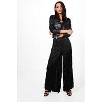 satin trouser black