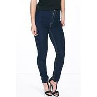 sarah disco jean with contrast stitch indigo