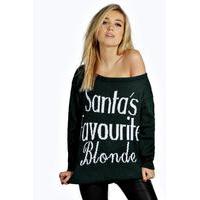 Santa\'s Favourite Blonde Christmas Jumper - bottle