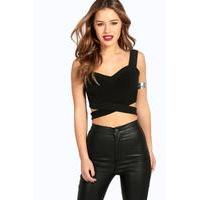 Sally Cut Out Bralet - black