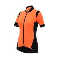 Santini Women\'s Wave Short Sleeve Jersey, Orange, Small