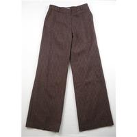 SaltWater - Size 10 - Chestnut - Pinstriped Merino Wool Trousers