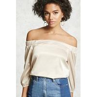 Satin Off-the-Shoulder Top