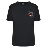 saint laurent smoking lips t shirt