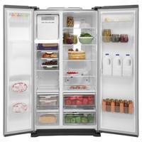 samsung rs7567thcbc american fridge freezer in gloss black ice water 1