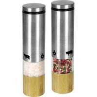 Salt/pepper grinder TKG Team Kalorik TKG PSGR 1000 CS Stainless steel (brushed), Wood 2 pc(s)