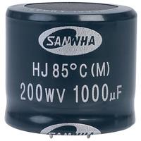 Samwha HJ2D108M35030HC 1000uf 200V 85deg Hj Snap In Capacitor