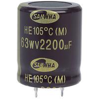 Samwha HE1J228M25030HA 2200uf 63V 105deg He Snap-in Capacitor