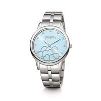 SANTORINI FLOWER HORIZON BLUE & SILVER WATCH