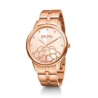 santorini flower horizon rose gold watch