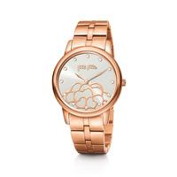 santorini flower horizon grey rose gold watch