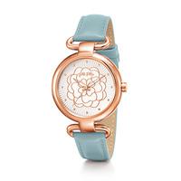 SANTORINI FLOWER CLASSY LIGHT BLUE WATCH