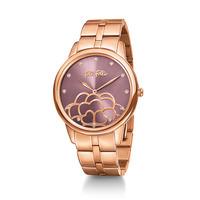 santorini flower horizon purple rose gold watch