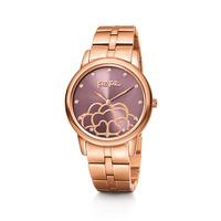 SANTORINI FLOWER HORIZON PURPLE & ROSE GOLD WATCH