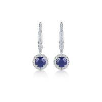 sapphire and diamond drop earrings