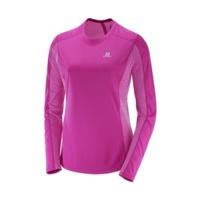 salomon agile ls tee w rose violetsuper pink 2017