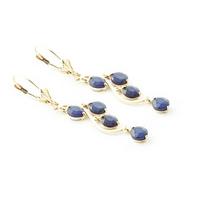 Sapphire Dream Catcher Drop Earrings 4.0ctw in 9ct Gold