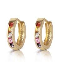 Sapphire Huggie Earrings 1.3ctw in 9ct Gold