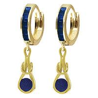 Sapphire Loop Knot Huggie Earrings 1.3ctw in 9ct Gold