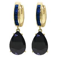 Sapphire Droplet Huggie Earrings 1.3ctw in 9ct Gold