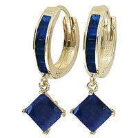 Sapphire Huggie Hoop Earrings 1.3ctw in 9ct Gold