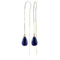 Sapphire Scintilla Briolette Earrings 6.6ctw in 9ct Gold